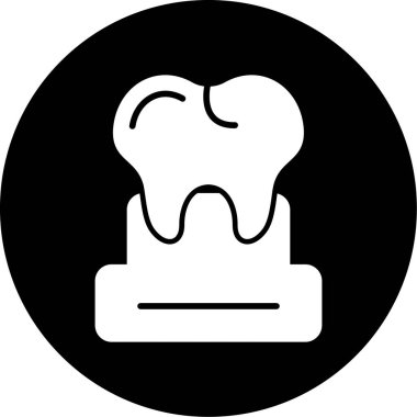 Diş simgesinin vektör illüstrasyonu