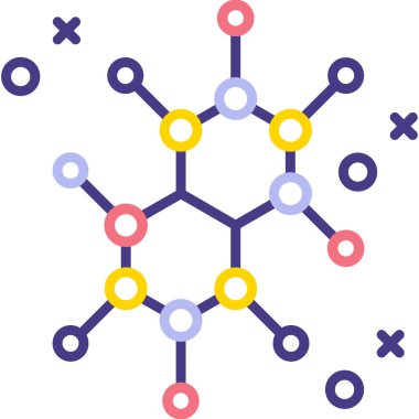 Molekül molekül kimya simgesi