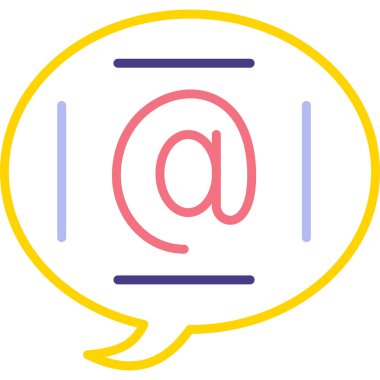 Sohbet simgesinin vektör illüstrasyonu