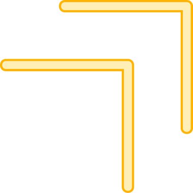 Sol ok simgesi doldurulmuş - ana hatlar biçimi