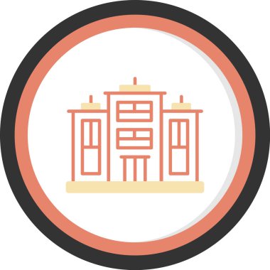 inşaat düz simgesi, vektör, illüstrasyon