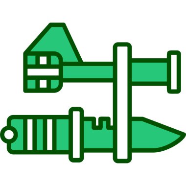 Askeri silah ikonu. özet vektörü