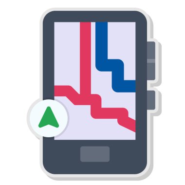 mobil uygulama simgesi, basit vektör illüstrasyonu