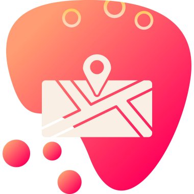 map location icon, simple illustration
