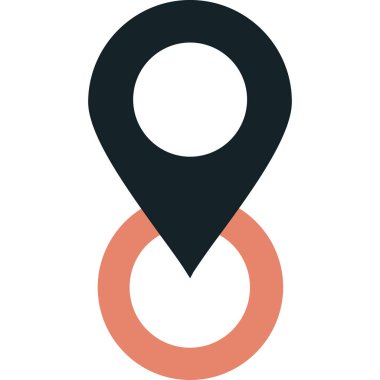 konum pin simgesi düz biçimli