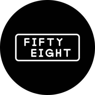 Siyah daire simgesinde 5 numara