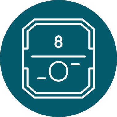 Bir hesap makinesi simgesinin vektör illüstrasyonu