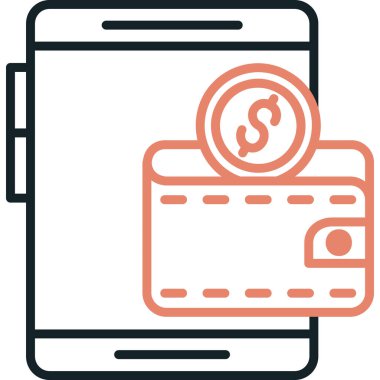 Para için. Web simgesi basit illüstrasyon