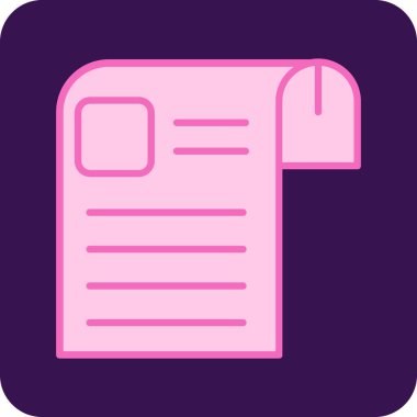 Belge. Web simgesi basit illüstrasyon