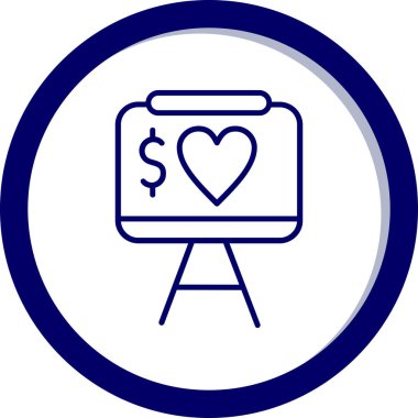 Dolar. Web simgesi basit tasarım