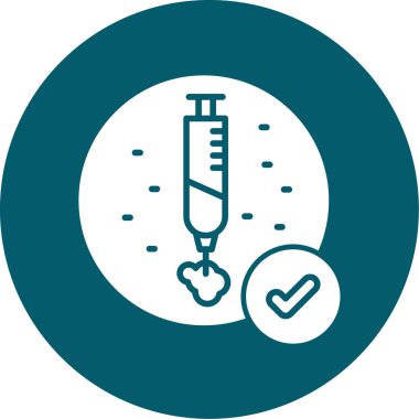 Şırınga simgesi, vektör illüstrasyonu