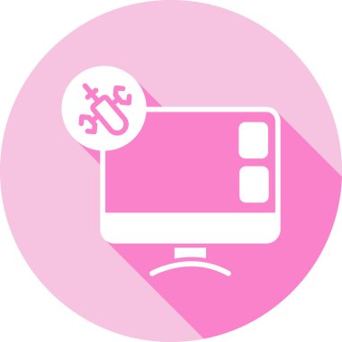 Bir bilgisayarın vektör illüstrasyonu