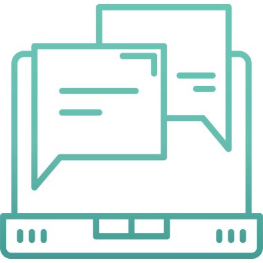 Monitör. Web simgesi basit illüstrasyon