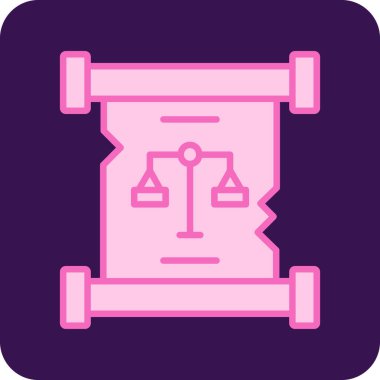 Hukuk. Web simgesi basit illüstrasyon