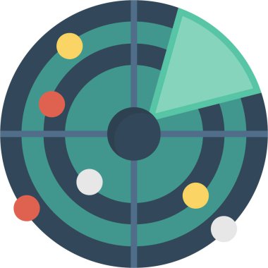 Hedef renkli vektör simgesi