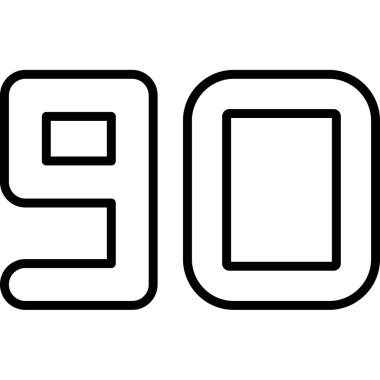 99. metnin vektör illüstrasyonu