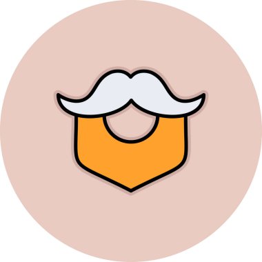 Sakallı ve bıyıklı bir adamın vektör çizimi