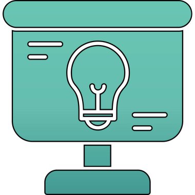 vektör çizim tasarım ampul simgesi