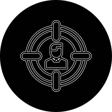 Bir insan simgesinin vektör illüstrasyonu