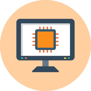 Bilgisayar. Web simgesi basit tasarım