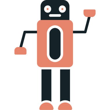 robot ikon vektör illüstrasyonu