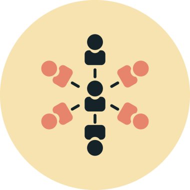 İş insanları simgesinin vektör illüstrasyonu