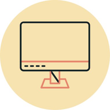 bilgisayar monitörü, vektör illüstrasyonu