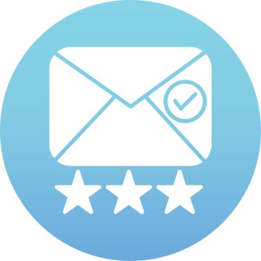 Metin yıldızlarıyla izole edilmiş bir sanat zarfı çizimi