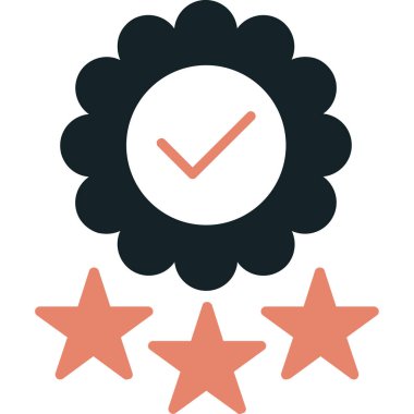 derecelendirme glyph düz vektör simgesi