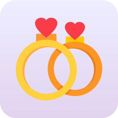 Alyanslar düz tasarım biçiminde vektör illüstrasyonu