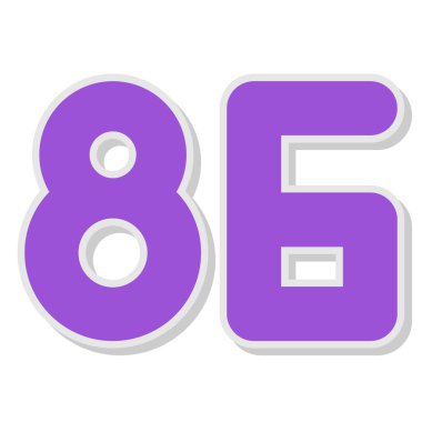 89 numara işaret simgesi tasarımı