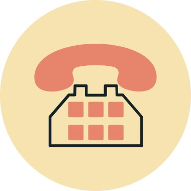 Telefonunuz var. Web simgesi basit illüstrasyon