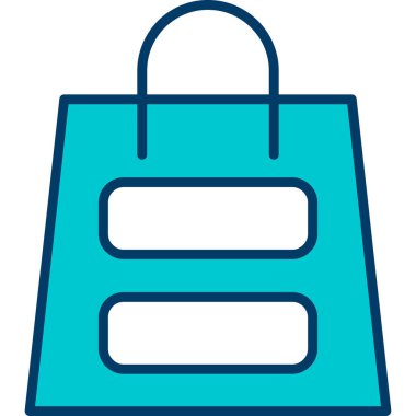 Alışveriş poşeti ikon vektör illüstrasyon tasarımı