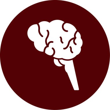 Beyin ikonu. vektör illüstrasyonu