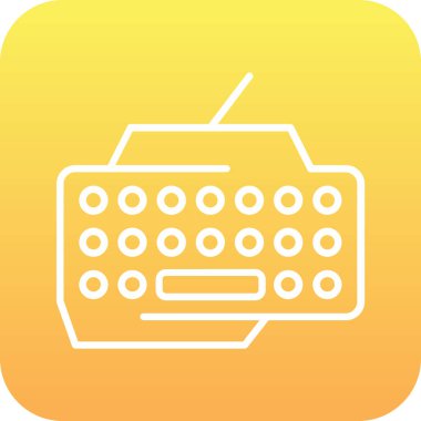 Klavye düz gradyan vektör simgesi tasarımı