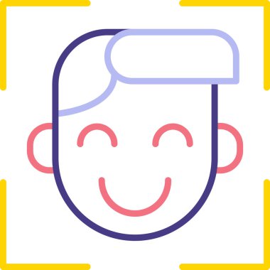 Avatar yüzü. Basit resimleme