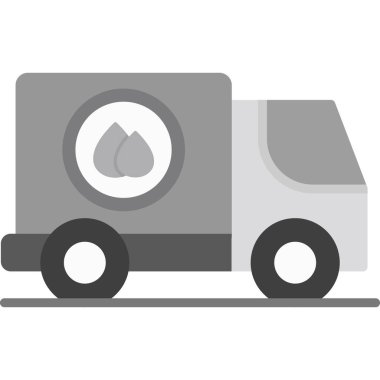 dağıtım kamyonu simgesi düz vektör simgesi