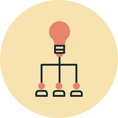 Ampul simgesi. vektör illüstrasyonu