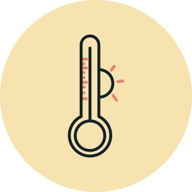 termometre simgesi vektör illüstrasyonu