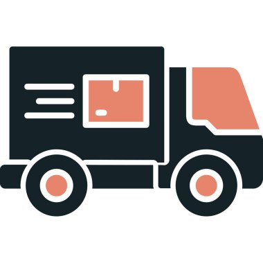 dağıtım kamyonu vektör simgesi