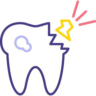 Diş simgesi, basit vektör illüstrasyonu