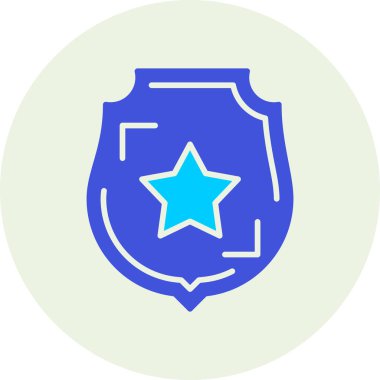 Bir kalkan simgesinin vektör illüstrasyonu