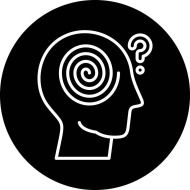 İnsan düşünme vektörü simgesi