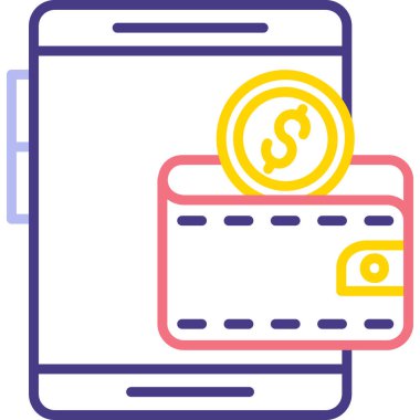 Dolar. Web simgesi basit illüstrasyon