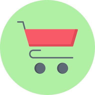 Sepet ikonu vektör illüstrasyonu