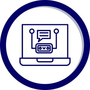 Bilgisayar. Web simgesi basit illüstrasyon