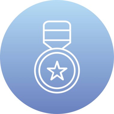 Madalya simgesi, vektör illüstrasyonu