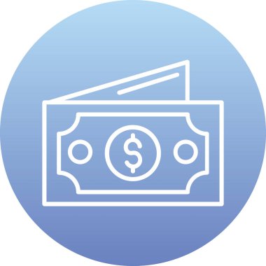 Nakit dolar. Web simgesi basit illüstrasyon