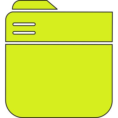 Yeşil kitap, illüstrasyon, vektör, beyaz arkaplan.