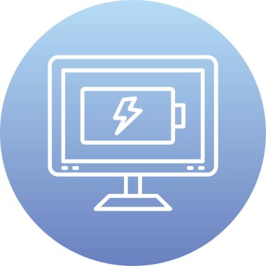 Güç çizgisi simgesinin vektör illüstrasyonu